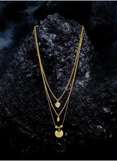 Just Peachy Just Peachy Gold-Plated Layered Chain Necklace – Elegant Multi-Layered Design, Lightweight & Comfortable, Durable Hypoallergenic Jewelry for Women, Perfect for Casual & Formal Wear  - Image 3