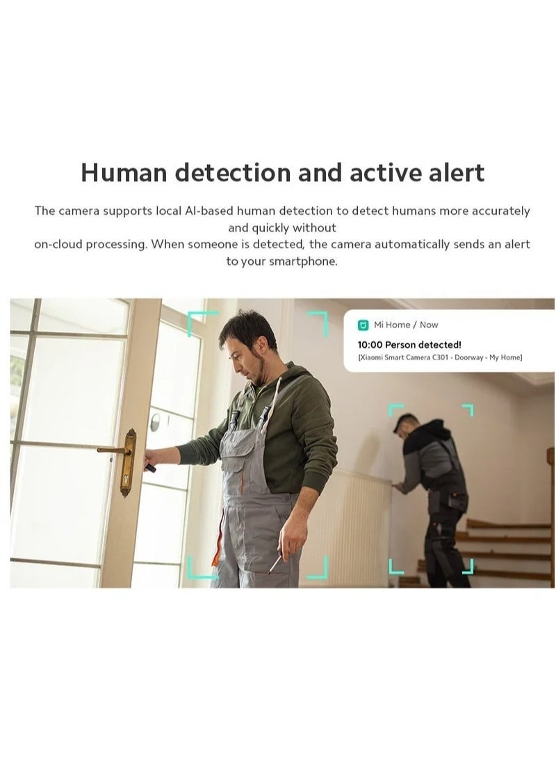 ELTRAZONE - Camera Smart Security C301 Xiaomi Indoor Camera for Home Protection Ultra Clear 2K Image Quality Small Size New Release 2024 (White) - Image 1