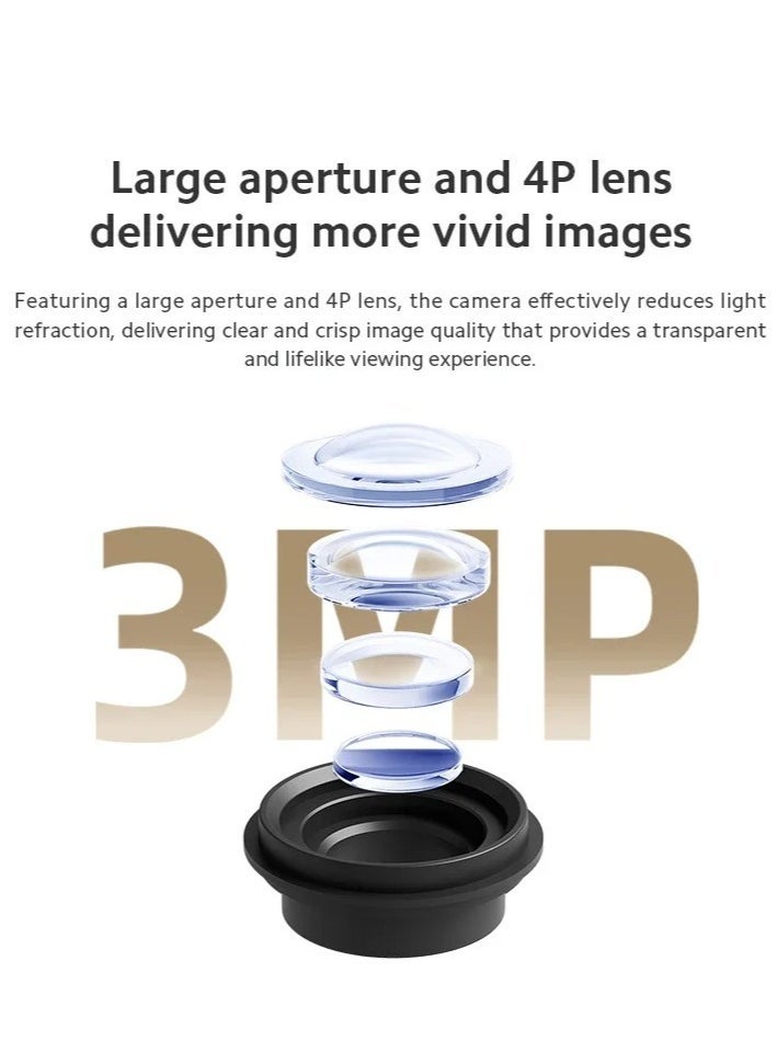 ELTRAZONE - Camera Smart Security C301 Xiaomi Indoor Camera for Home Protection Ultra Clear 2K Image Quality Small Size New Release 2024 (White) - Image 1