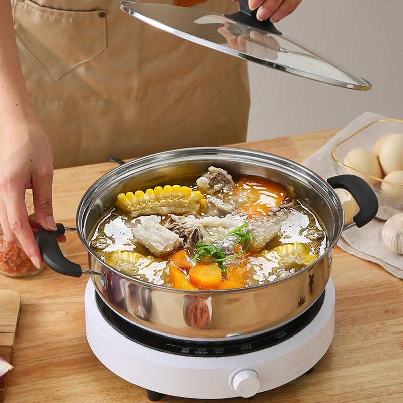 Durable Hot Pot with Stainless Steel Construction, Ideal for Family Meals and Gatherings - Image 4