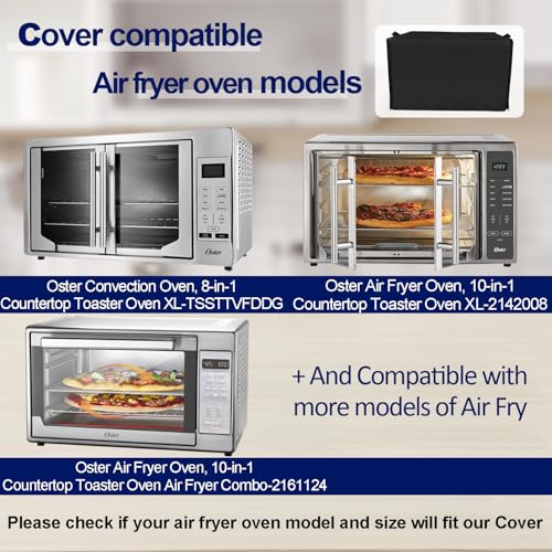 NUENSS-ROR Air Fryer Oven Cover for Oster Air Fryer Oven 10-in-1, Oster Convection Oven 8-in-1 and Oster Extra-Large Air Fryer Oven 10-in-1, Heavy Duty Thickened Cover Waterproof Countertop Oven Case - Image 4