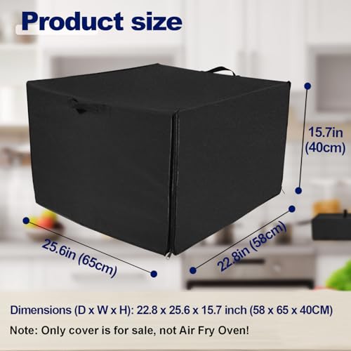 NUENSS-ROR Air Fryer Oven Cover for Oster Air Fryer Oven 10-in-1, Oster Convection Oven 8-in-1 and Oster Extra-Large Air Fryer Oven 10-in-1, Heavy Duty Thickened Cover Waterproof Countertop Oven Case - Image 3
