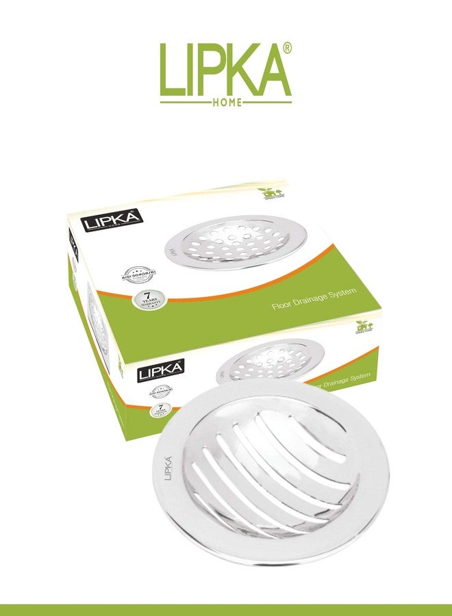 LIPKA Pack of 4 Classic Jali Round Floor Drain|Premium Stainless Steel|5 Inches - Image 5
