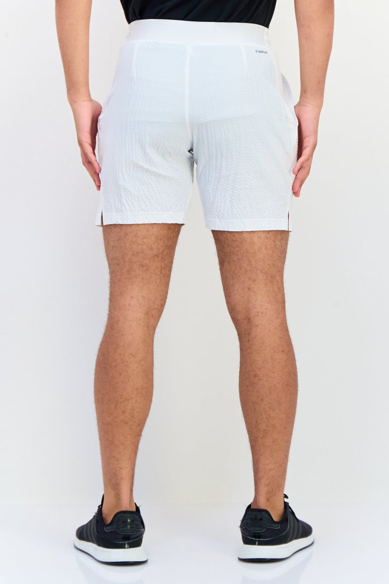 Adidas Men Sportswear Fit 2IN1 Tennis Shorts, White  - Image 4