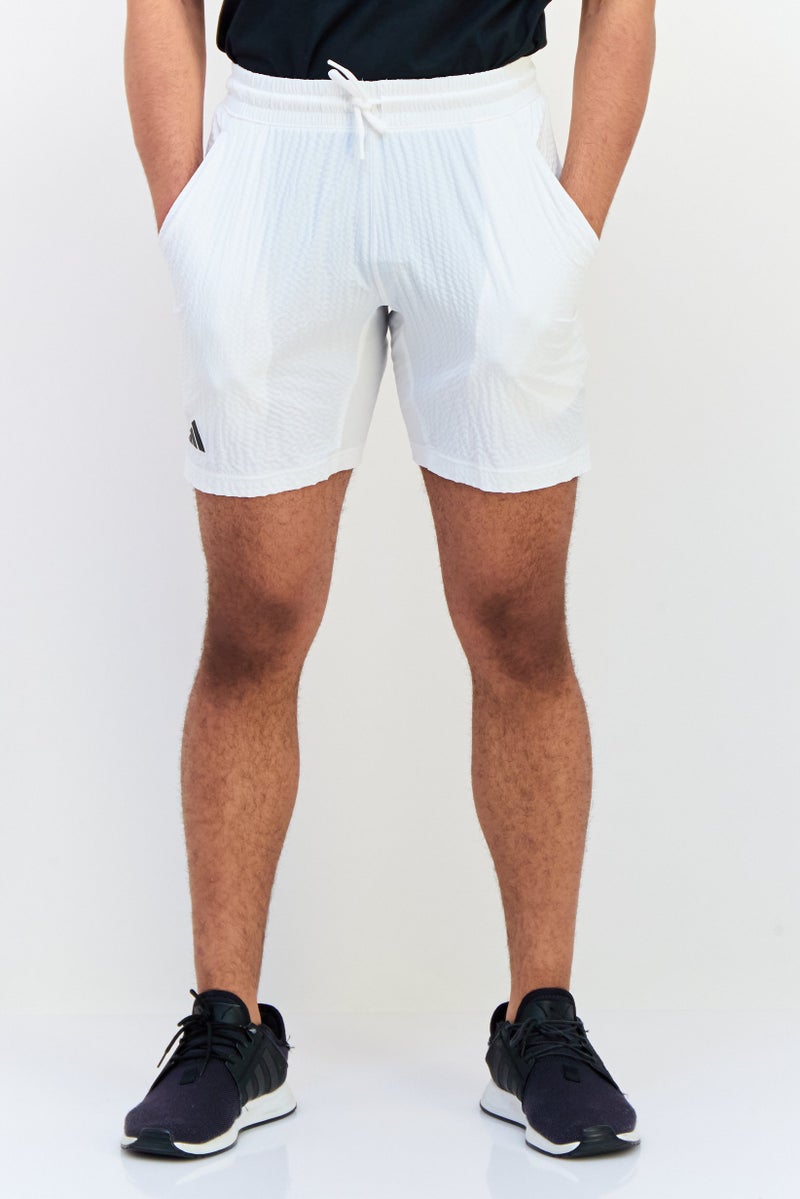 Adidas Men Sportswear Fit 2IN1 Tennis Shorts, White  - Image 1