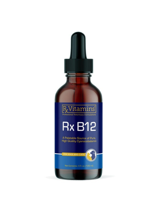 ركس فيتامينز فيتامينات RX B12 للكلاب والقطط - دعم هضمي للكلاب لتحسين عملية التمثيل الغذائي - فيتامين B12 نقي للقطط لدعم الجهاز العصبي - مثالي لفيتامينات الكلاب ولوازم القطط - 4 أونصة - Image 1