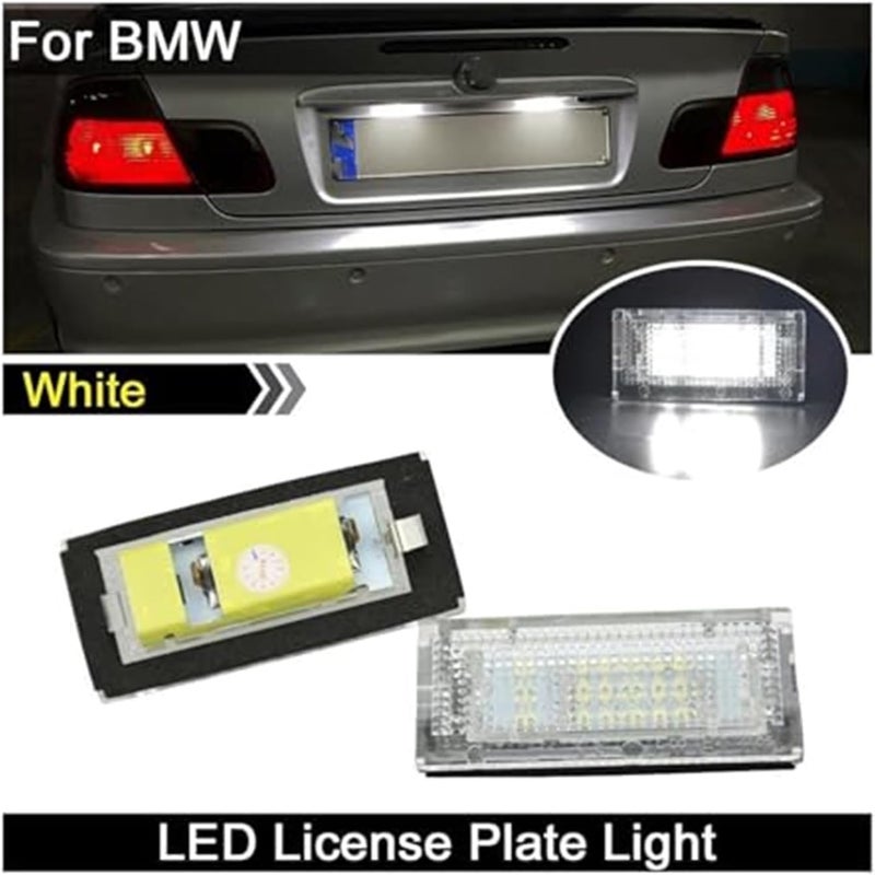 Wivplex 2Pcs White Car Rear License Plate Light for BMW E46 - Image 4