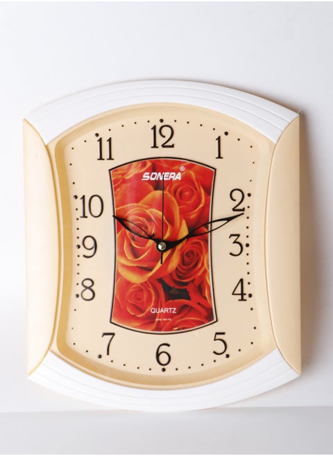 Sonera Wall Clock -7031-Analog -Quartz - Beige color