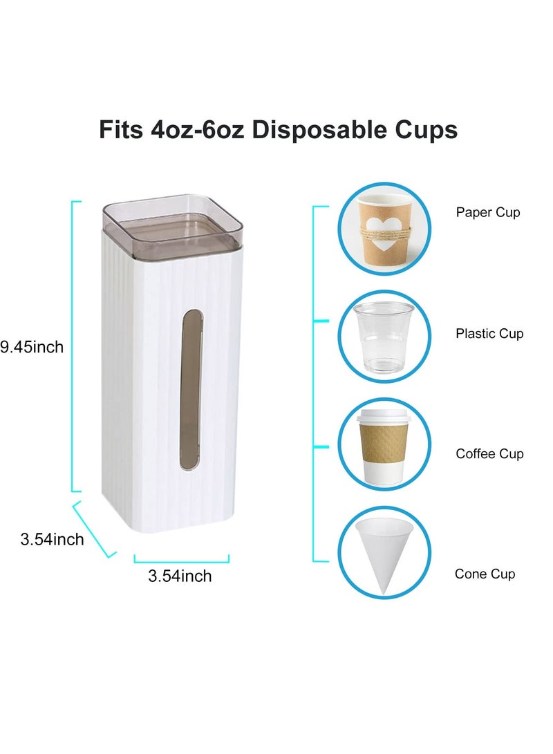 KASTWAVE حامل أكواب  لتوزيع الأكواب على الحائط لحوض المضمضة لحمل أكواب بحجم 4 أونص إلى 6 أونص أكواب قابلة للتصرف صغيرة نظام سحب لتوزيع أكواب ماء بار حوض المضمضة للمنزل المستشفى المكتب الصالة الرياضية - Image 4