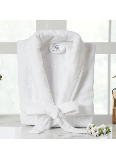 Donetella Unisex 100% Cotton Terry Bathrobe Small & Medium Size, 400 GSM, Luxurious & Absorbent, Ankle-Length with Shawl Collar & Pockets