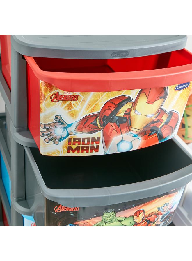 MARVEL Avengers 4 Drawers Multipurpose Storage Cabinet With Wheels 52X42X96 Cm - Image 3