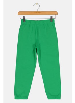 ESPRIT Kids Boy Embroidered Logo Sweatpants, Green  - Image 2
