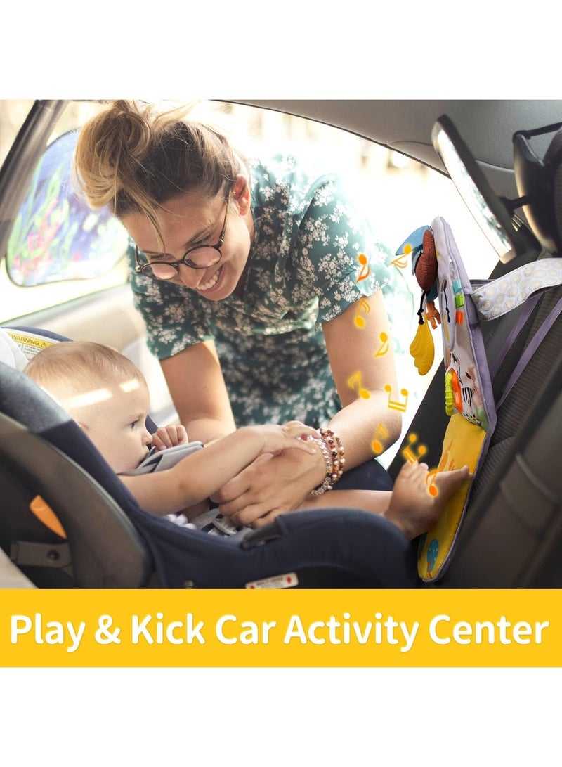 Infant Car Seat Toy, Car Baby Activity Center, Adjustable Travel Rear Facing Car Seat Toys, Developmental Toys for Babies Carseat, with Teethers, Music, Squeaker, Toys for 6 to 12 Months - Image 2