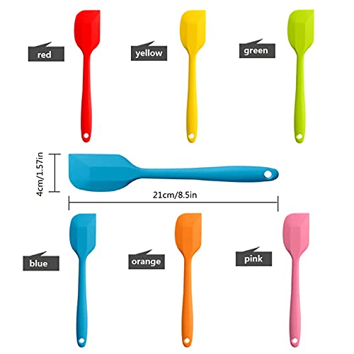 COLOGO 8 Pieces Silicone Spatulas,8.5 inch Non-stick Spatulas with Stainless Steel Core,Heat Resistant-500℉, One Piece Design,Food Grade Silicone, Dishwasher Safe, for Mixing,Cooking,Baking (8.5 inch) - Image 3