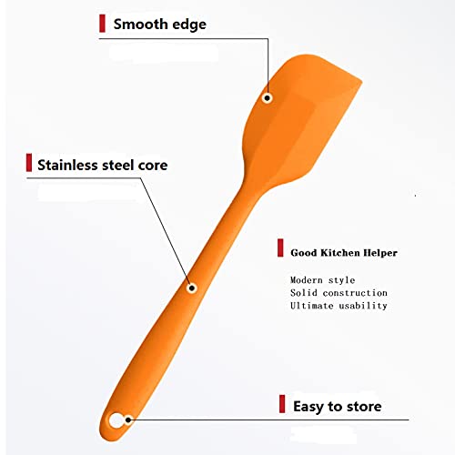 COLOGO 8 Pieces Silicone Spatulas,8.5 inch Non-stick Spatulas with Stainless Steel Core,Heat Resistant-500℉, One Piece Design,Food Grade Silicone, Dishwasher Safe, for Mixing,Cooking,Baking (8.5 inch) - Image 5