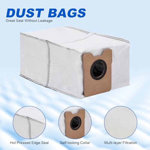 JoaSinc Dust Bags Compatible with Eufy C20 / C10 Omni Robot Vacuum Cleaner Large Capacity Dust Bag Eufy Vacuum Bags Replacement Parts Accessories Kit Effective Filtration Vacuum Dust Bags (8 Pack) - Image 3