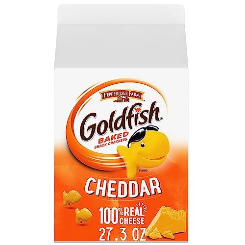 Goldfish Cheddar Cheese Crackers, 27.3 oz Carton - Image 1