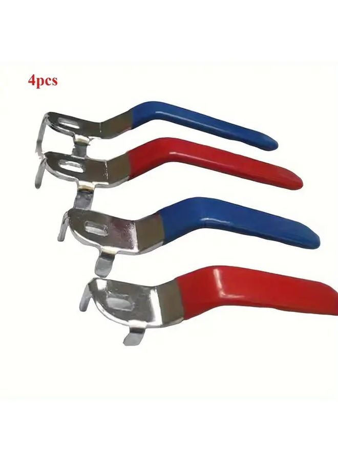 4pcs Durable Iron Ball Valve Handles Red Blue Ergonomic Design For Outdoor Faucet Hose Maintenance - Image 2