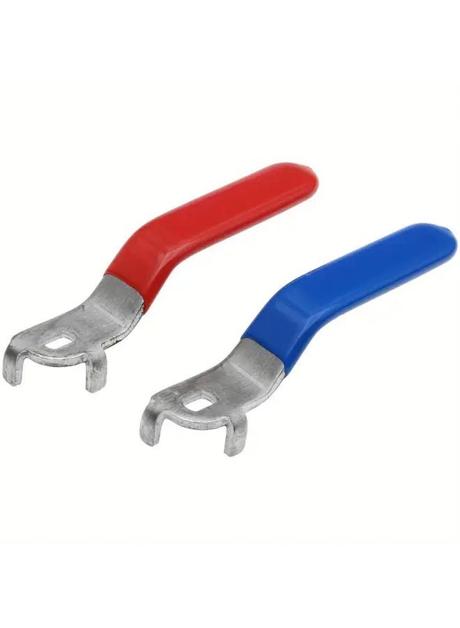 4pcs Durable Iron Ball Valve Handles Red Blue Ergonomic Design For Outdoor Faucet Hose Maintenance - Image 3
