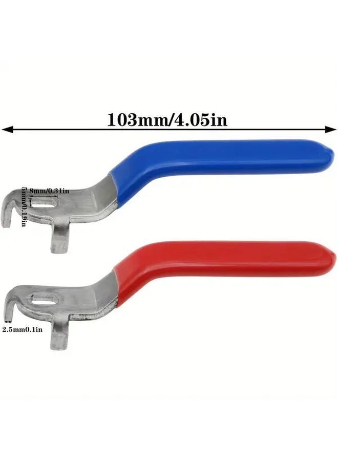 4pcs Durable Iron Ball Valve Handles Red Blue Ergonomic Design For Outdoor Faucet Hose Maintenance - Image 5