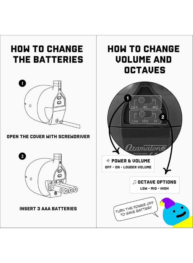 Otamatone Japanese Electronic Musical Instrument Portable Music Synthesizer from Japan by Maywa Denki Studio Award Winning, Educational Fun Gift for Children, Teens & Adults - Black - Image 2