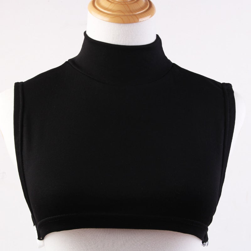 Unisex Fleece-Lined Sweater Collar Snood Black  - Image 3