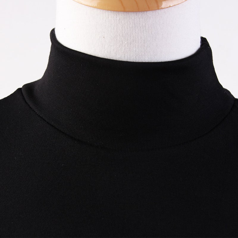 Unisex Fleece-Lined Sweater Collar Snood Black  - Image 5