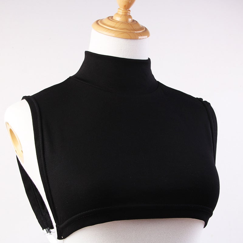 Unisex Fleece-Lined Sweater Collar Snood Black  - Image 4