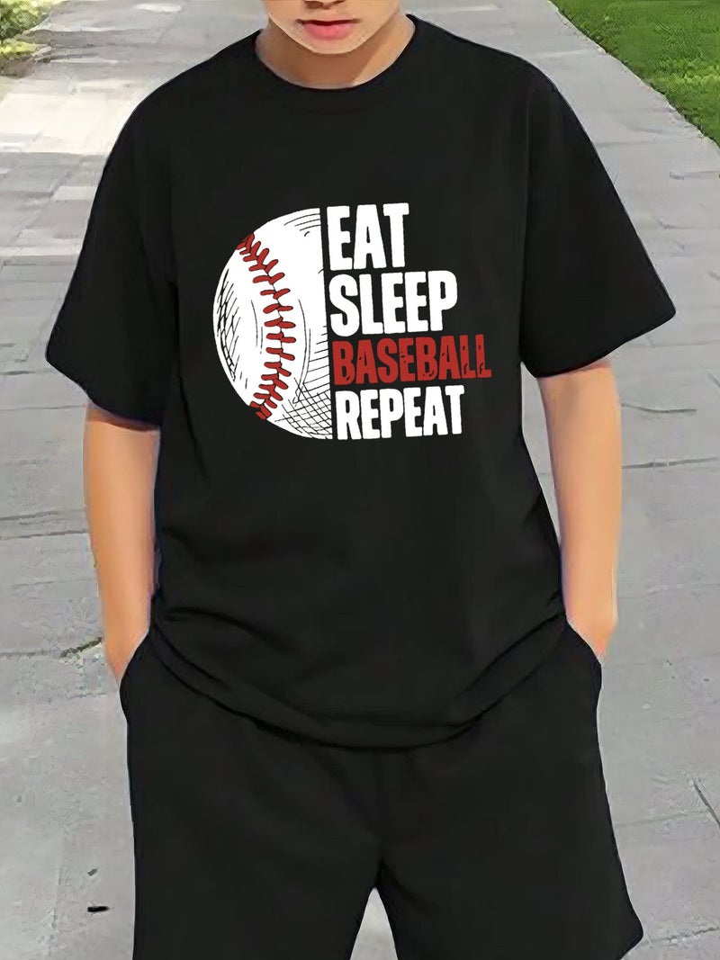 تيشيرت أطفال أسود بطباعة – طاقة كاملة