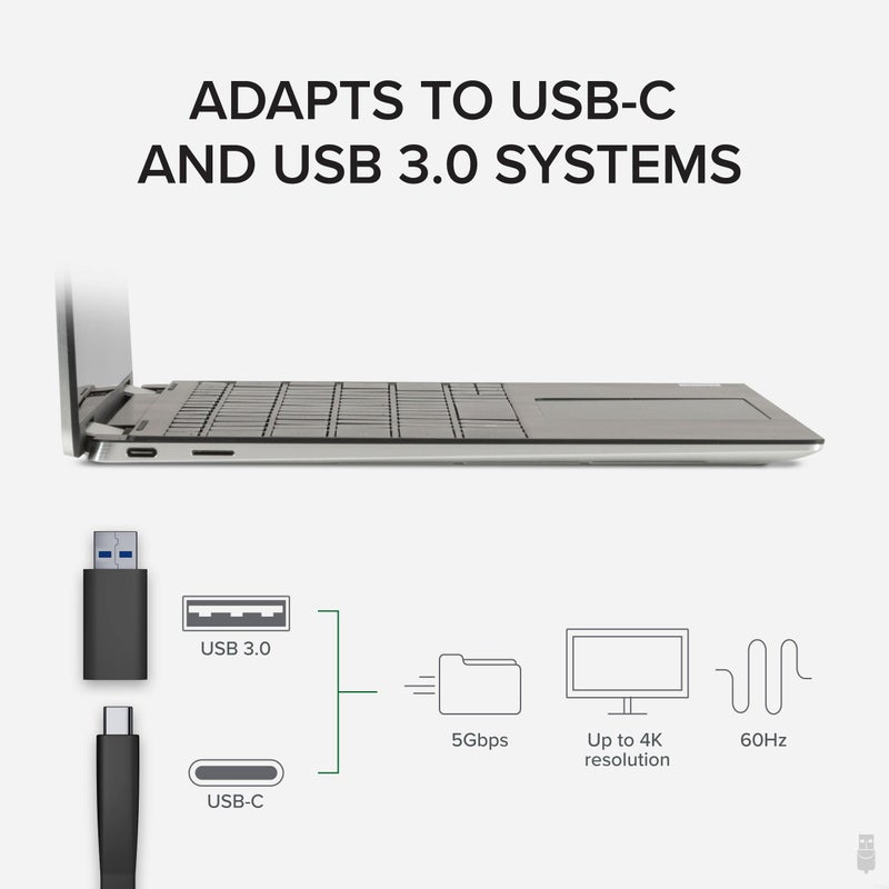 Plugable 4K DisplayPort and HDMI Dual Monitor Adapter for USB 3.0 and USB-C, Compatible with Windows and ChromeOS - Image 4