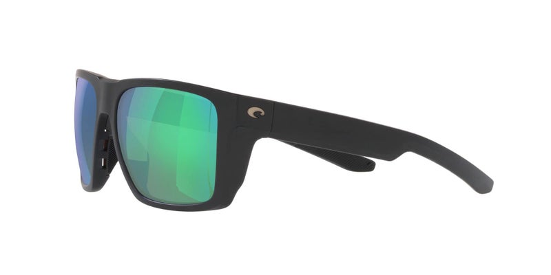 Costa Del Mar Mens Lido Square Sunglasses, Black/Polarized Green Mirrored 580G, 57 mm - Image 3