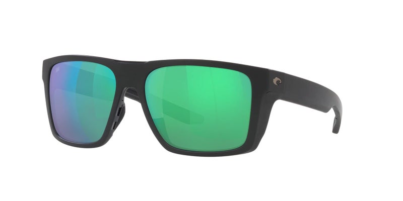 Costa Del Mar Mens Lido Square Sunglasses, Black/Polarized Green Mirrored 580G, 57 mm - Image 2