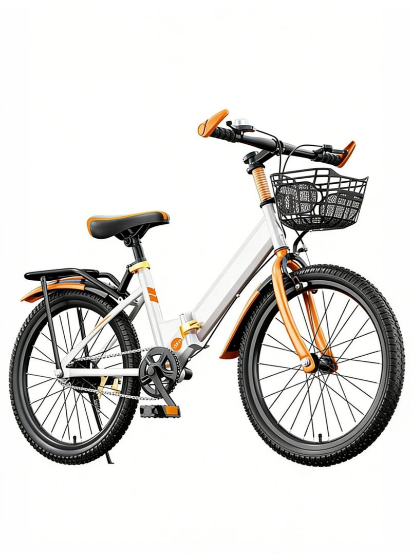 MaBaby 18-20-22 Inch Kids Bike, Foldable Mountain Bike with Basket and Passengers Rear Seat, High Carbon Steel Frame, Bicycle for 6-18 Years Boys and Girls - Image 1