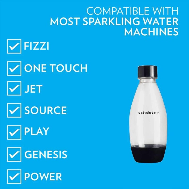 SodaStream sodastream 0.5L Slim Black Carbonating Bottles (Pack of 2)  - Image 2