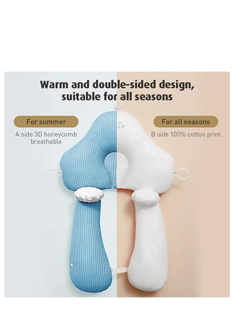 Baby head shaping pillow, anti-fright pillow, suitable for children's sleep accessories, pillowcase made of breathable pure cotton, can correct head deviation, portable machine washable bedding