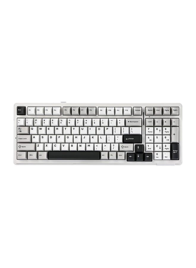 x AULA F99 Wireless Mechanical Keyboard, Hot Swappable Gasket Custom Gaming Keyboard with Five-Layer Padding, Bluetooth/2.4GHz/USB-C, 8000mAh Battery (White Grey, Reaper Switch)