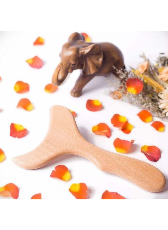 Wood Therapy Massage Tool Wooden Lymphatic Drainage Massager One-Handed Body Sculpting Tool for Maderotherapy,Anti-Cellulite,Gua Sha,Muscle Release Pain Relief - Image 2