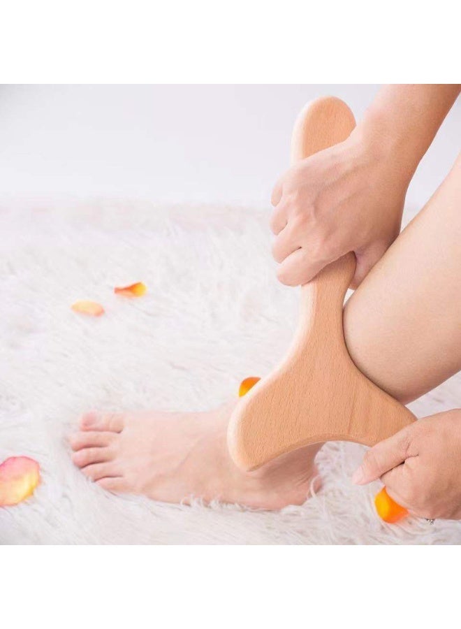 Wood Therapy Massage Tool Wooden Lymphatic Drainage Massager One-Handed Body Sculpting Tool for Maderotherapy,Anti-Cellulite,Gua Sha,Muscle Release Pain Relief - Image 5