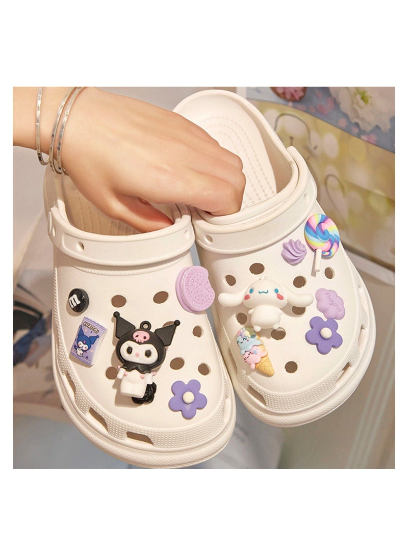 12 Pcs Cartoon Shoe Charms for Croc, Lovely Shoe Charms Packs Decorations, PVC Charms Decoration for Kids Teens Girls Party Favor Gifts, NOT Including Shoes (Kulomi & Cinnamoroll) - Image 2