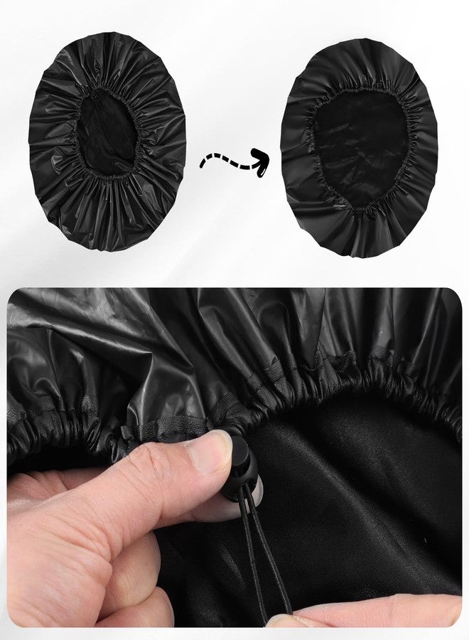 Pengxiaomei 2 Pcs Extra Large Shower Cap, Reusable Waterproof Satin Lining Shower Caps for Women Long Hair Braids - Image 3