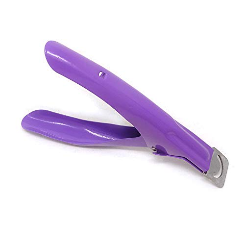 Yueton Color Coated Stainless Steel False Nail Tip Clipper Cutter Trimmer Manicure Pedicure Nail Art Tool (Deep Purple) - Image 1