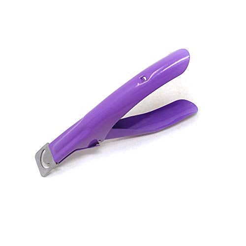 Yueton Color Coated Stainless Steel False Nail Tip Clipper Cutter Trimmer Manicure Pedicure Nail Art Tool (Deep Purple) - Image 2