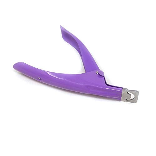 Yueton Color Coated Stainless Steel False Nail Tip Clipper Cutter Trimmer Manicure Pedicure Nail Art Tool (Deep Purple) - Image 5