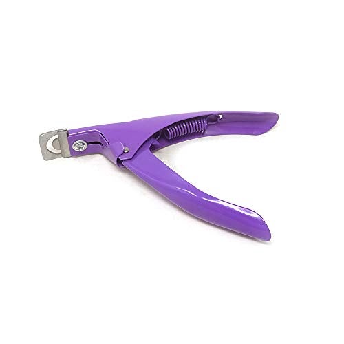 Yueton Color Coated Stainless Steel False Nail Tip Clipper Cutter Trimmer Manicure Pedicure Nail Art Tool (Deep Purple) - Image 4