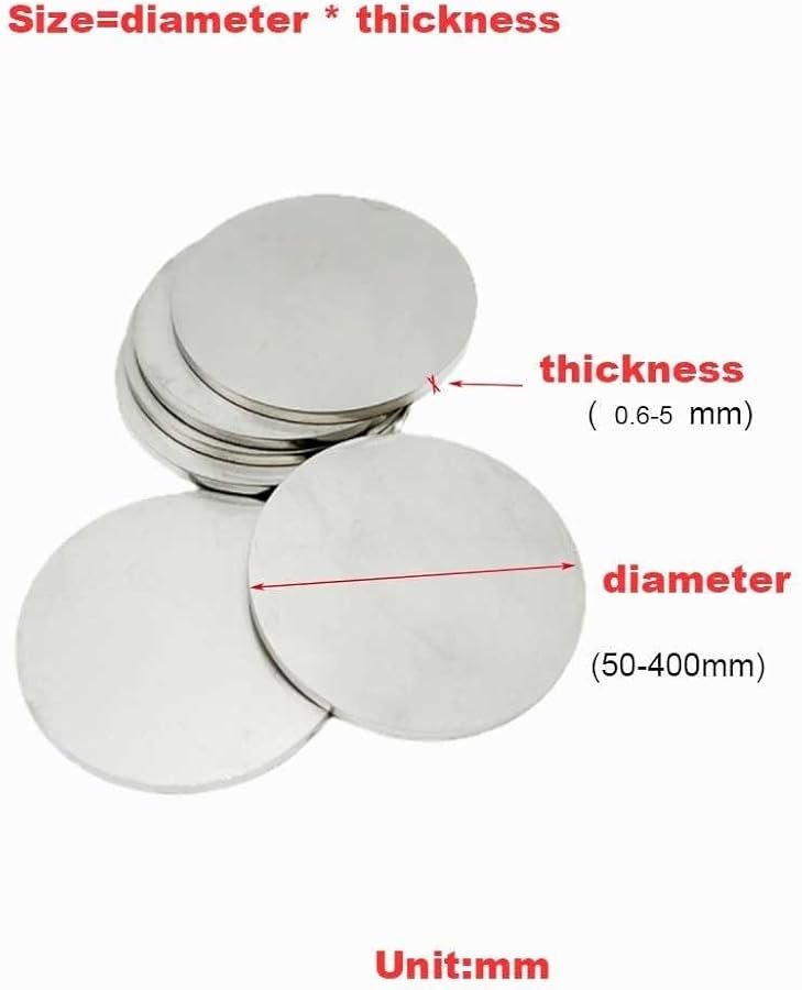 304 Stainless Steel Circular Metal Plates 2pcs 250mm X 0 6mm - Image 3