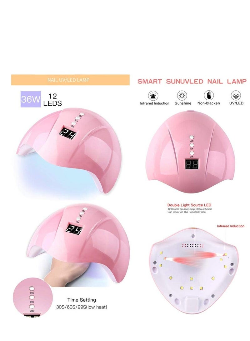 Professional nail art set includes nail drill, nail dryer, manicure and nail decoration tools. - Image 2