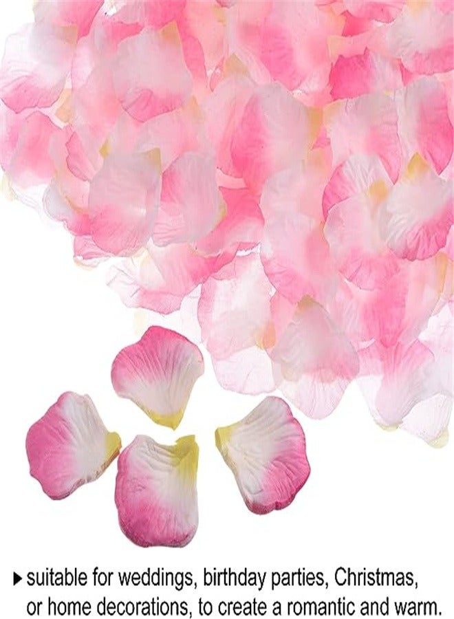 Goolsky Silk Artificial Flower Petals, Pink, White, Yellow Wedding Faux Flowers 2 Inch x 2 Inch for Wedding Centerpieces, Party Decoration Pack of 2000 - Image 5