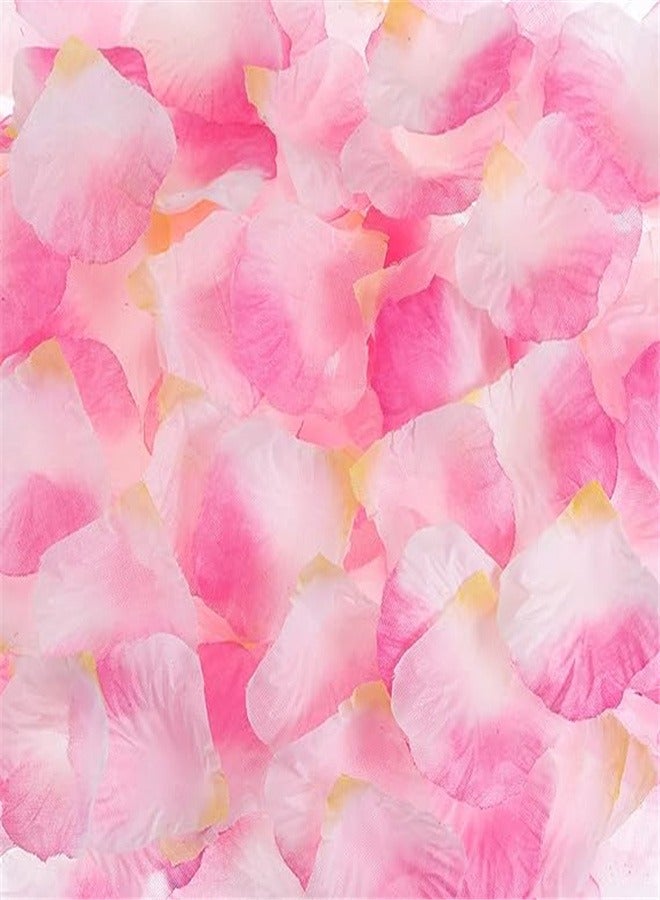 Goolsky Silk Artificial Flower Petals, Pink, White, Yellow Wedding Faux Flowers 2 Inch x 2 Inch for Wedding Centerpieces, Party Decoration Pack of 2000 - Image 4