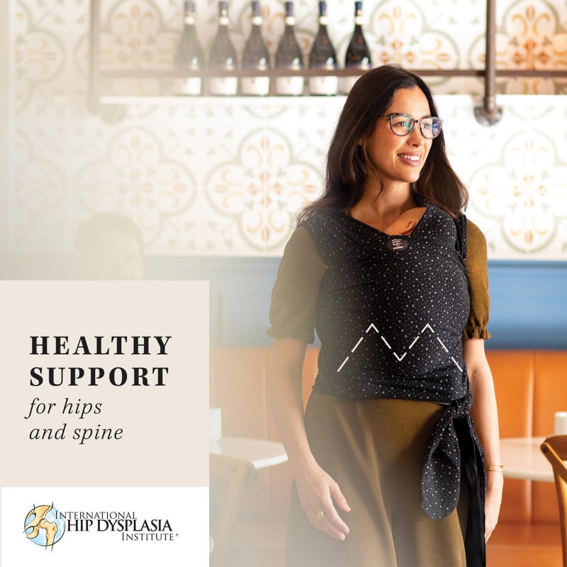 Moby Baby Wrap Carrier Classic by Petunia Pickle Bottom for Newborns to Toddlers (8-33lbs), Infant Sling Carrier, Lightweight & Hands Free Design, Adjustable for All Body Types (Terrazzo Black) - Image 3