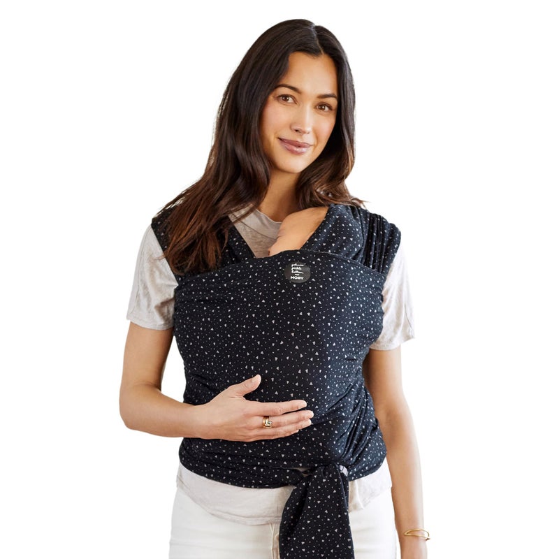 Moby Baby Wrap Carrier Classic by Petunia Pickle Bottom for Newborns to Toddlers (8-33lbs), Infant Sling Carrier, Lightweight & Hands Free Design, Adjustable for All Body Types (Terrazzo Black) - Image 1
